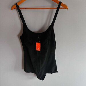Women’s Plus Size Bodysuit Shapewear Black Size XXL Zip Front NWT Feeling Girl
